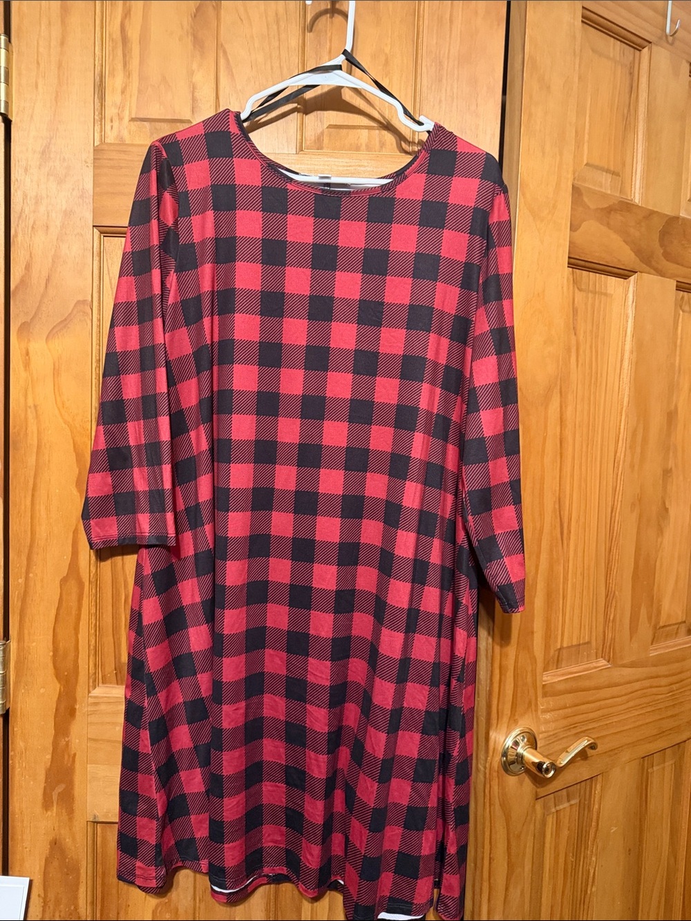 Celebrate Together Red & Black Plaid Dress